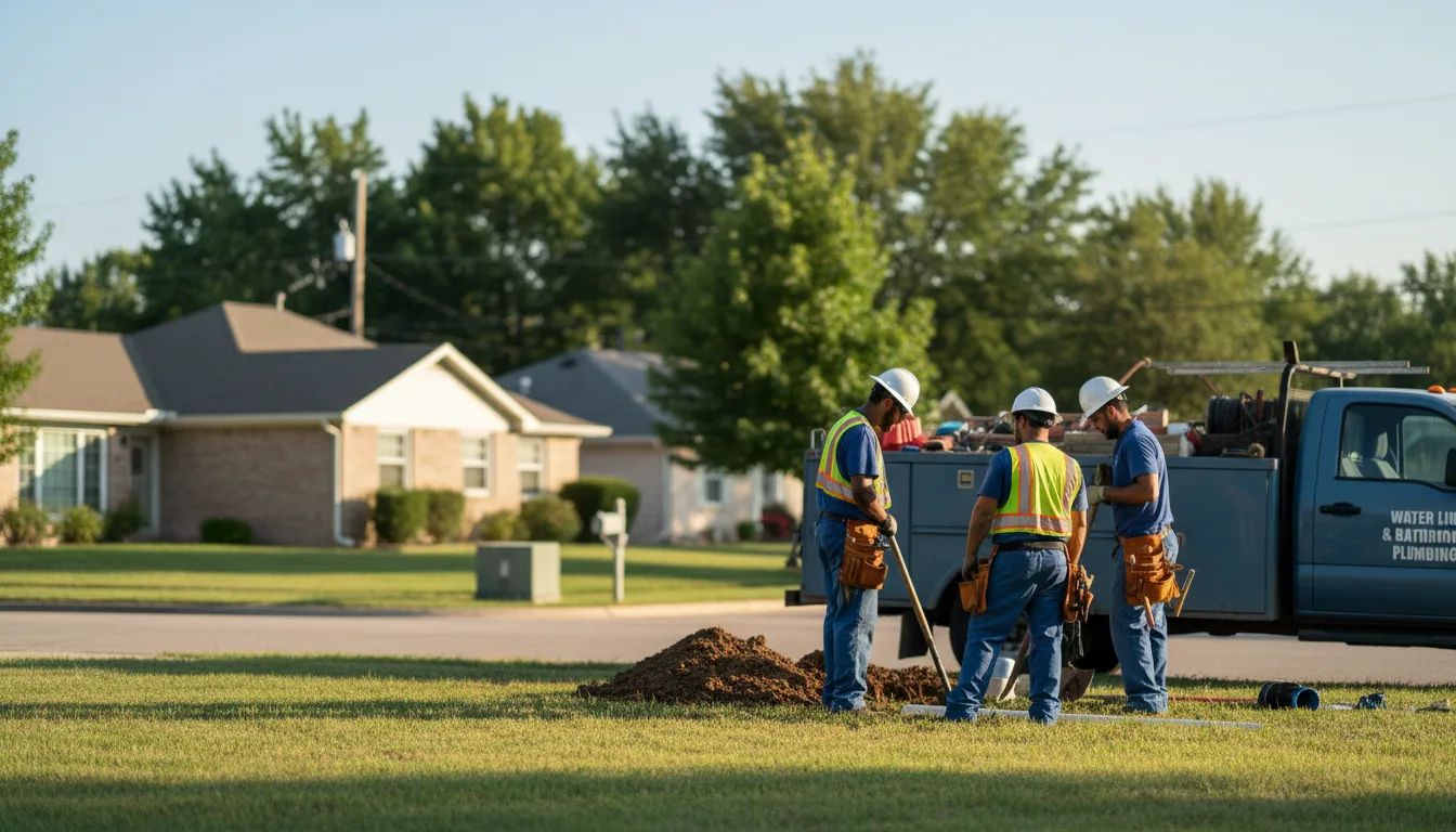 Residential water line and bathroom plumbing service in Selden, KS
